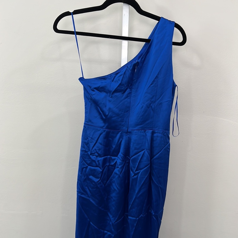 SAU LEE Preston Dress one shoulder blue - Picture 9 of 13